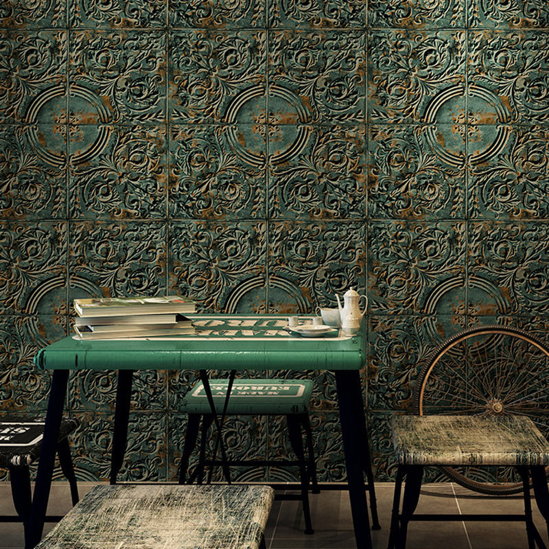 3D Print Metallic Carving Wallpaper for Theme Restaurant Decoration in Neutral Color, 33' by 20.5