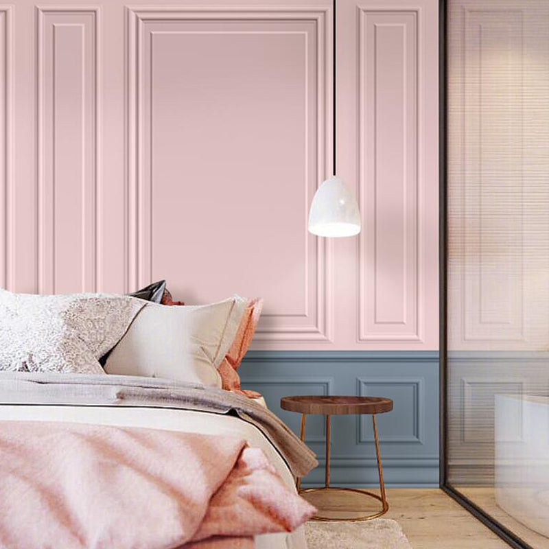 Extra Large Simple Wall Mural in Pink Gesso Surface Wall Art, Personalized Size Available Pink Clearhalo 'Wall Decor' 'Wall Mural' 1036465