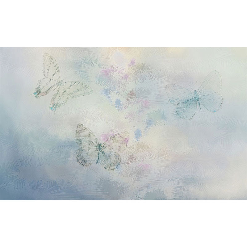 Full Size Butterfly Wall Art in Blue Non-Woven Material for Home Decor, Custom-Printed Clearhalo 'Wall Decor' 'Wall Mural' 1036560