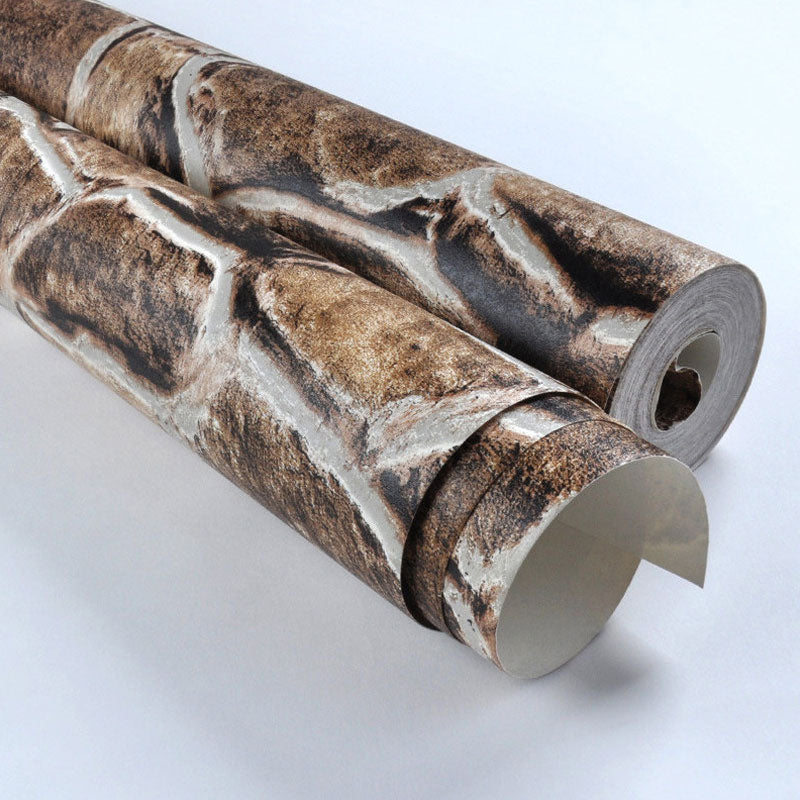 Stone Effect Wallpaper Roll for Accent Wall, Natural Color, 33'L x 20.5