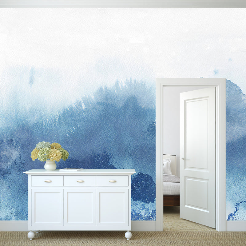 Pastel Color Watercolors Wall Mural Stain-Resistant Wall Covering for Dining Room Decoration Clearhalo 'Wall Decor' 'Wall Mural' 1041403