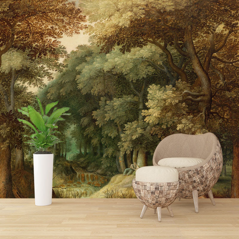 Water-Resistant Forest Wall Mural Decal Non-Woven Material Countryside Wall Covering for Accent Wall Clearhalo 'Wall Decor' 'Wall Mural' 1041532