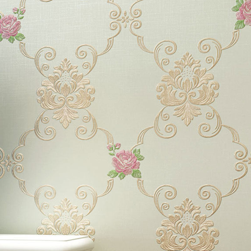 Countryside Flowers Wall Covering in Natural Color Girl's Bedroom Wallpaper, 20.5