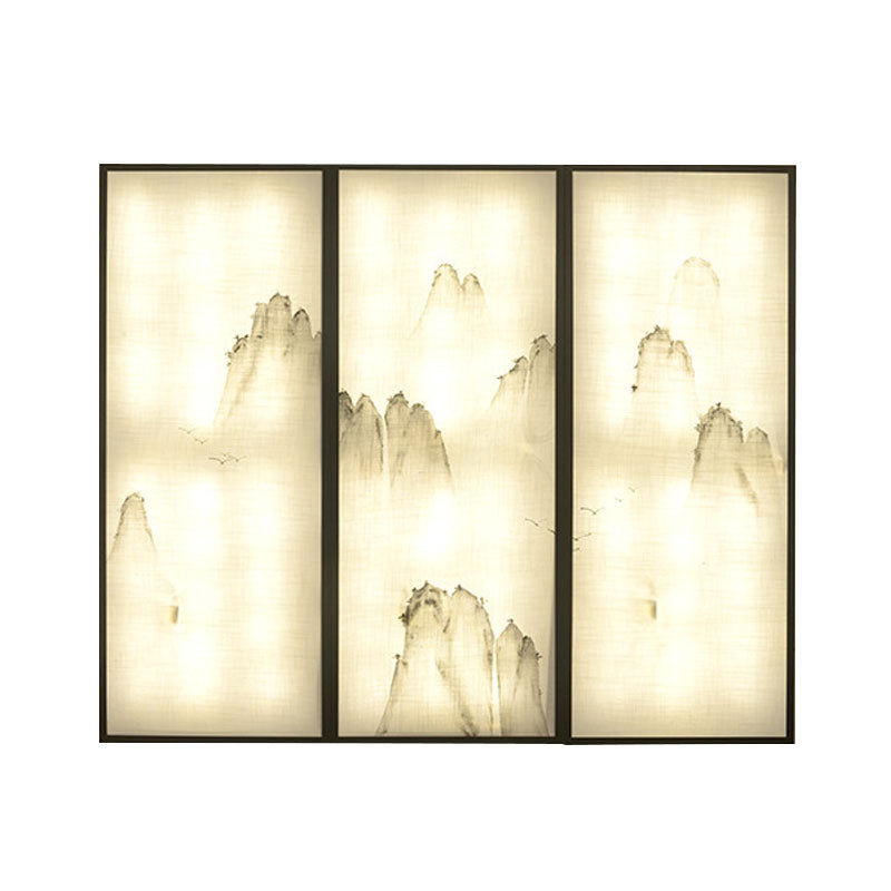 Hills Drawing Bedroom Wall Mural Light Fabric Asian 16