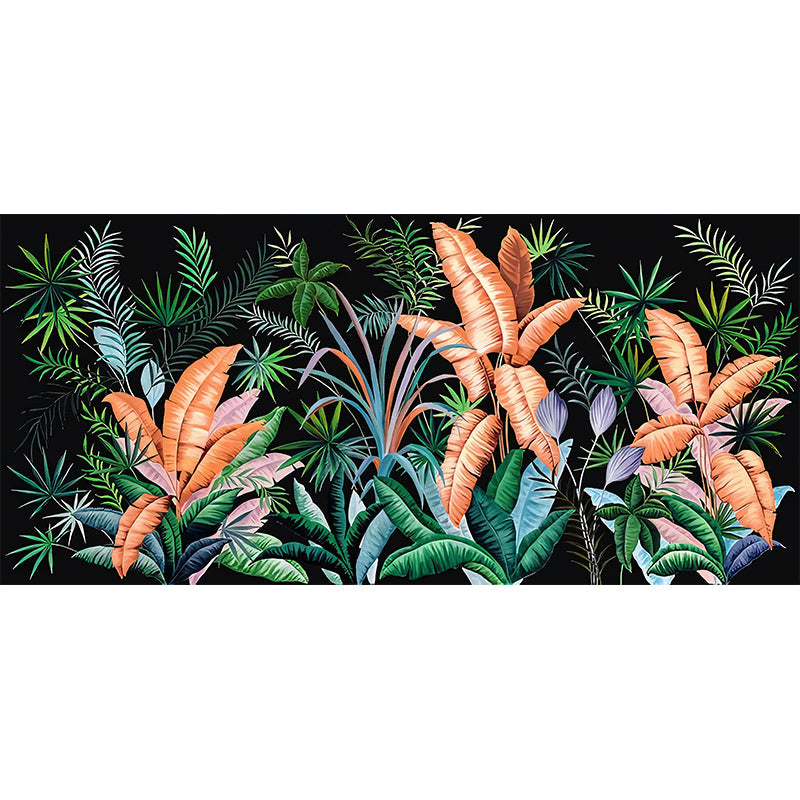 Enormous Illustration Banana Leaves Mural Wallpaper for Dining Room in Natural Color, Custom Size Available Clearhalo 'Wall Decor' 'Wall Mural' 1048372