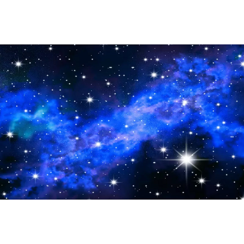 Whole Galaxy Mural Wallpaper for Home Decoration Stars Wall Art in Blue, Moisture-Resistant Clearhalo 'Wall Decor' 'Wall Mural' 1048688