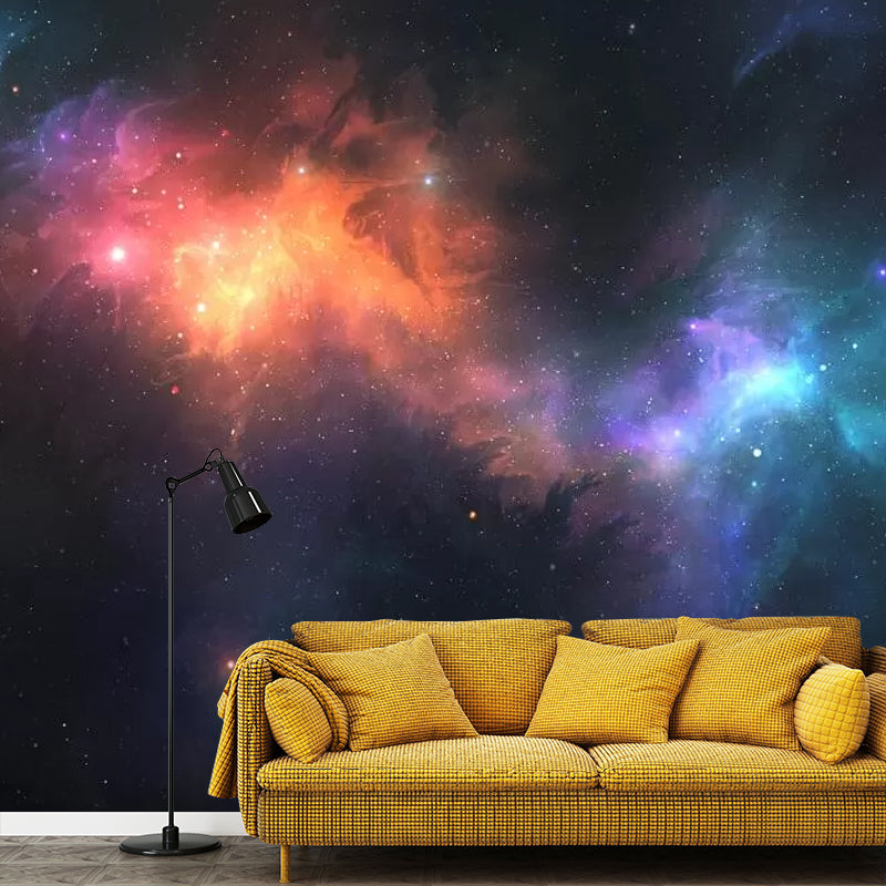 Decorative Luminous Nebula Wall Art Non-Woven Material Simplicity Wall Mural for Ceiling Clearhalo 'Wall Decor' 'Wall Mural' 1048702