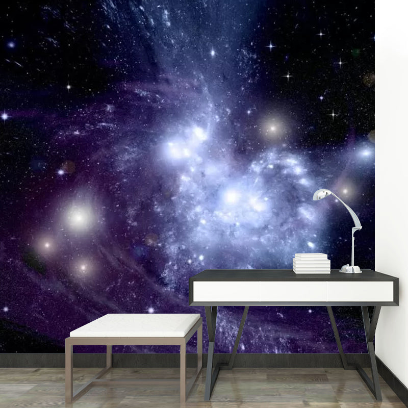 Original Nebula Wall Mural Decal for Home Decoration Minimalist Wall Art, Personalized Size Available Clearhalo 'Wall Decor' 'Wall Mural' 1048727