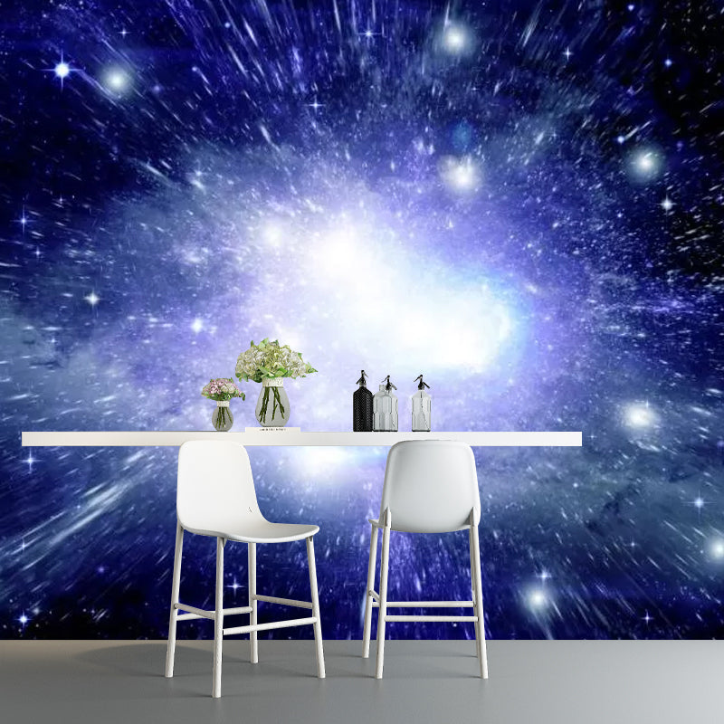 Fantasy Nebula Wall Mural Decal for Ceiling Decoration, Dark Purple, Made to Measure Clearhalo 'Wall Decor' 'Wall Mural' 1048731