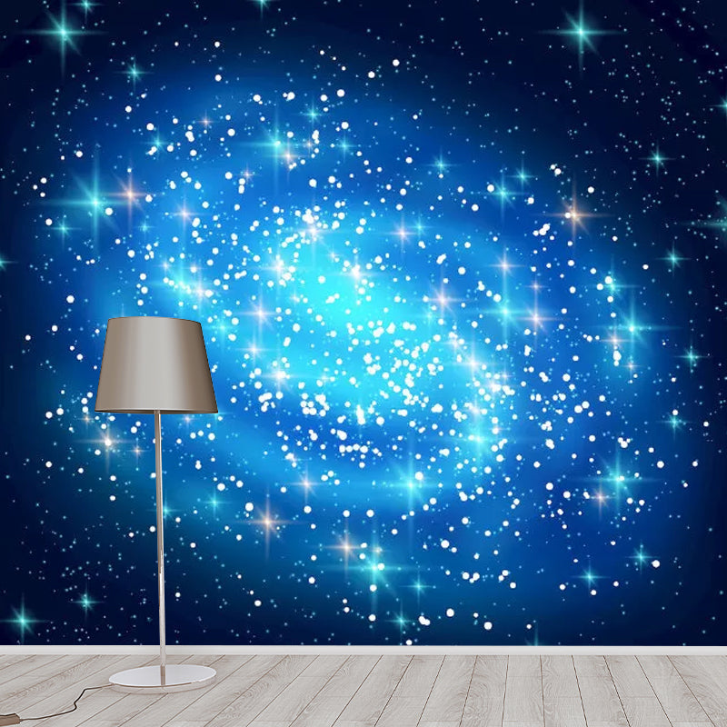 Whole Nebula Wall Mural for Accent Wall Stars Wall Art in Blue, Moisture-Resistant Clearhalo 'Wall Decor' 'Wall Mural' 1048959