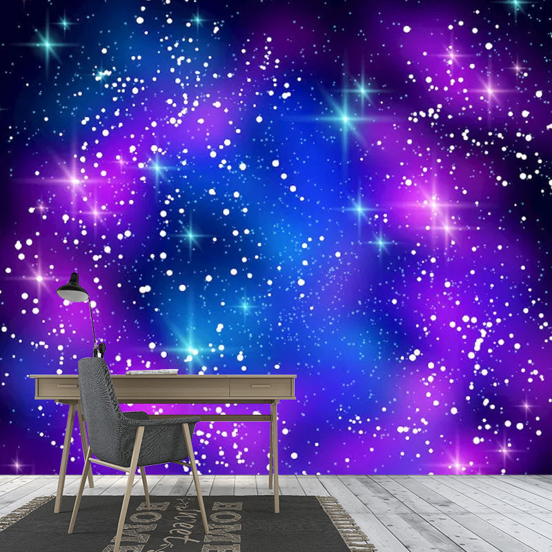 Waterproof Galaxy Wall Mural Decal Non-Woven Fabric Simple Wall Covering for Ceiling Clearhalo 'Wall Decor' 'Wall Mural' 1048977