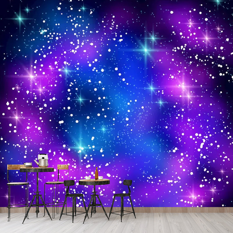 Waterproof Galaxy Wall Mural Decal Non-Woven Fabric Simple Wall Covering for Ceiling Clearhalo 'Wall Decor' 'Wall Mural' 1048978