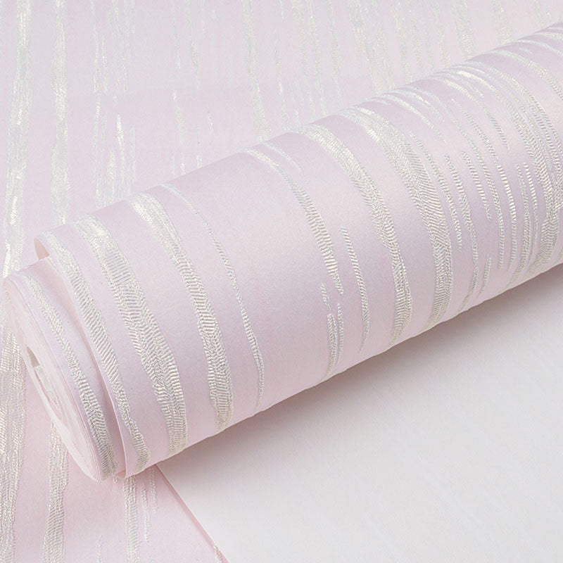 Stripe and Line Wallpaper Roll for Accent Wall in Pastel Color, Peel and Stick, 23.5