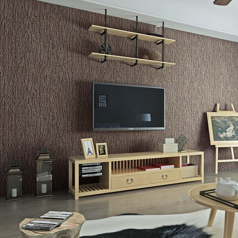 Nostalgic Wood Surface Wallpaper in Neutral Color Home Decorative Wall Covering, 20.5