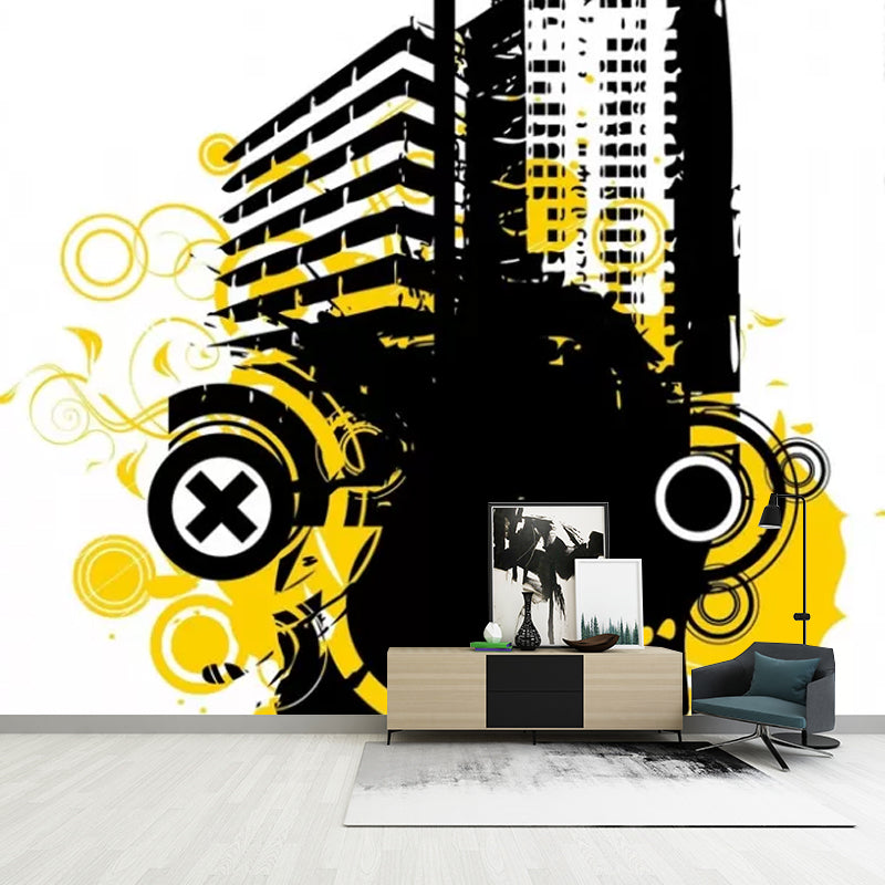 Water-Resistant City Buildings Mural Wallpaper Custom-Made Contemporary Wall Art for Office Room Clearhalo 'Wall Decor' 'Wall Mural' 1049766
