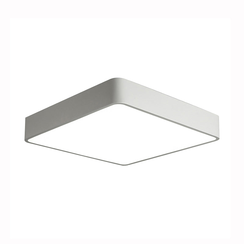 White/Black Square Flush Mount Modern 14