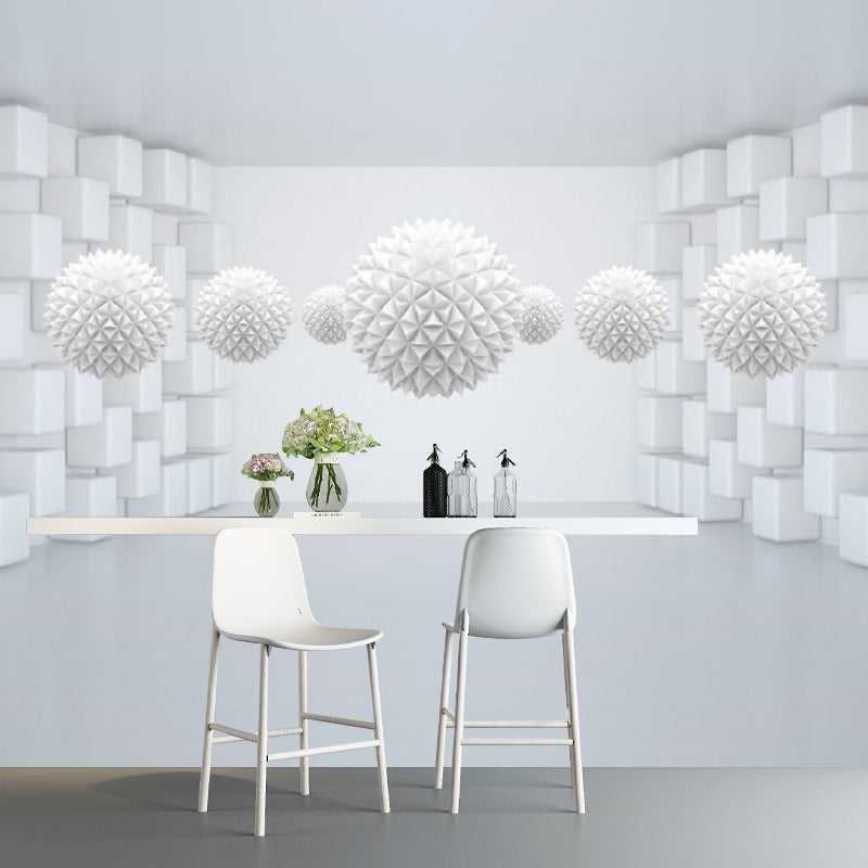 Photography 3D Visual Space Mural Wallpaper for Meeting Room Decoration in White, Made to Measure Clearhalo 'Wall Decor' 'Wall Mural' 1061463