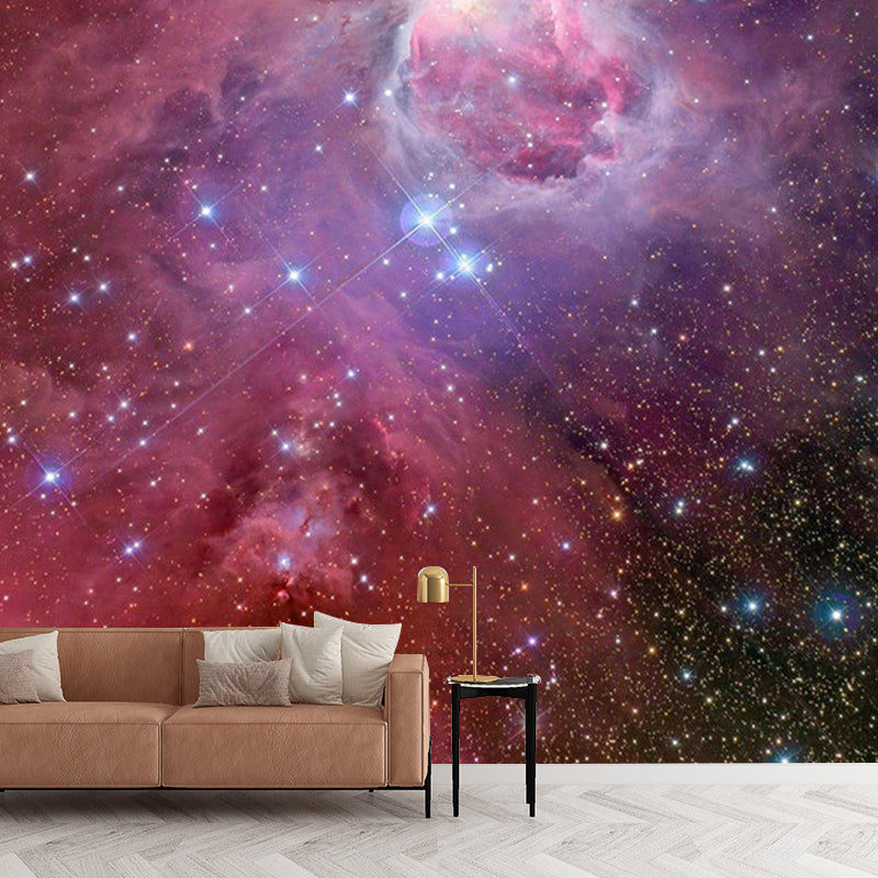 Luminous Nebula Wall Covering Personalized Size Simplicity Wall Mural for Bedroom Decor Clearhalo 'Wall Decor' 'Wall Mural' 1061841