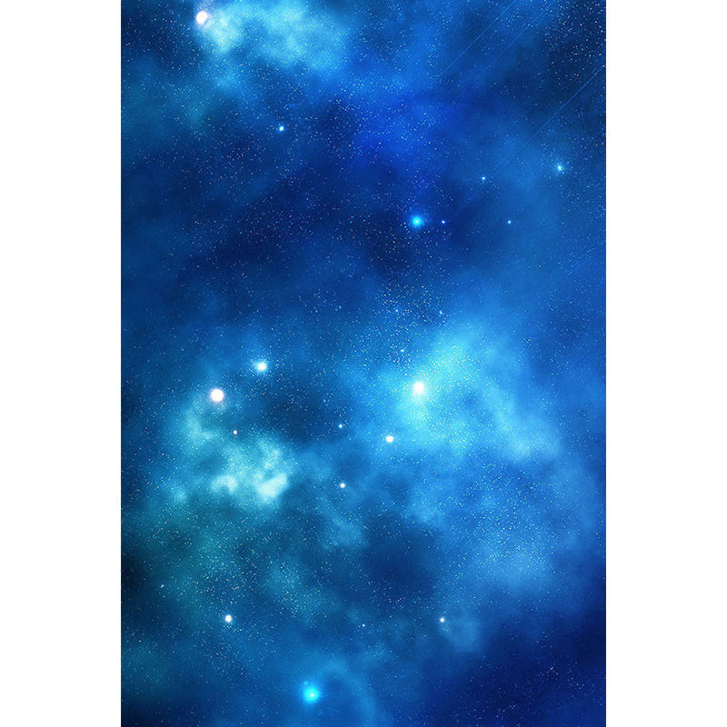 Big Nebula Wall Covering in Blue Non-Woven Material Wall Mural Decal for Home Decor, Custom Size Available Clearhalo 'Wall Decor' 'Wall Mural' 1061858