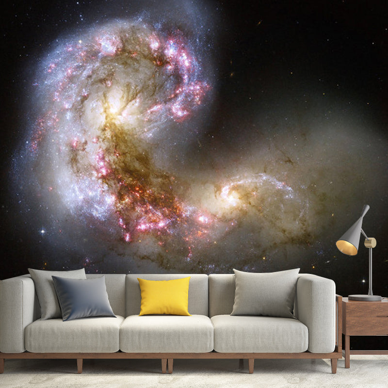 Photography Nebula Wall Covering Extra Large Mural Wallpaper for Accent Wall, Custom Size Available Clearhalo 'Wall Decor' 'Wall Mural' 1061871