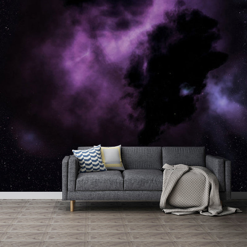Waterproofing Nebula Wall Art Non-Woven Fabric Modern Wall Mural Decal for Home Decoration Clearhalo 'Wall Decor' 'Wall Mural' 1061896