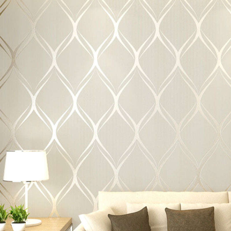 Minimalist Wall Covering in Soft Color Lines and Harlequin Wallpaper, 20.5