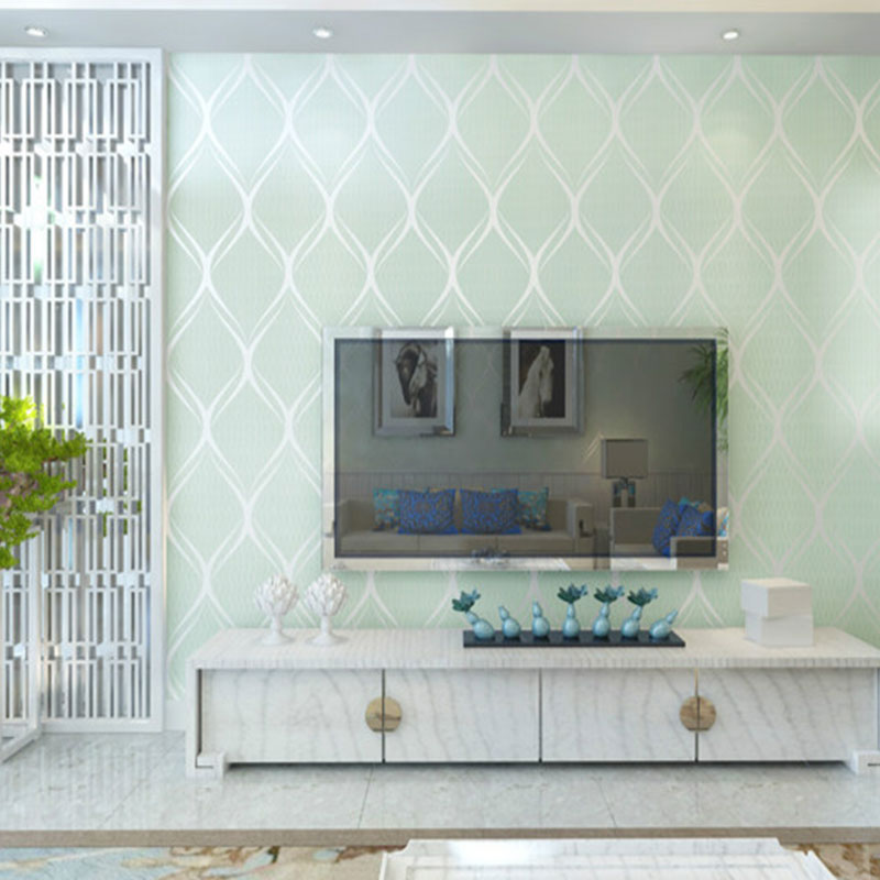 Minimalist Wall Covering in Soft Color Lines and Harlequin Wallpaper, 20.5