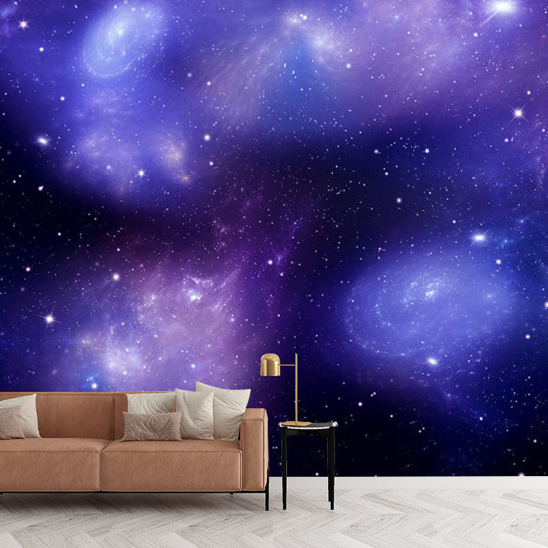 Purple Minimalist Wall Art Customized Size Nebula Mural Wallpaper for Accent Wall Clearhalo 'Wall Decor' 'Wall Mural' 1112660