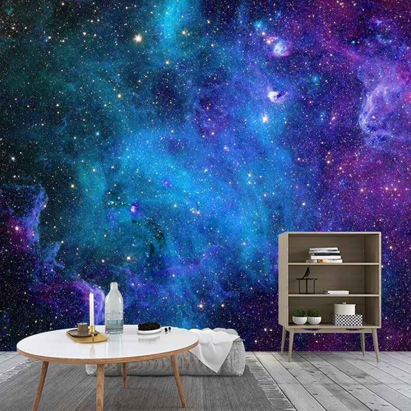 Moisture-Resistant Luminous Nebula Mural Custom-Printed Nordic Wall Covering for Ceiling Decoration Clearhalo 'Wall Decor' 'Wall Mural' 1112665