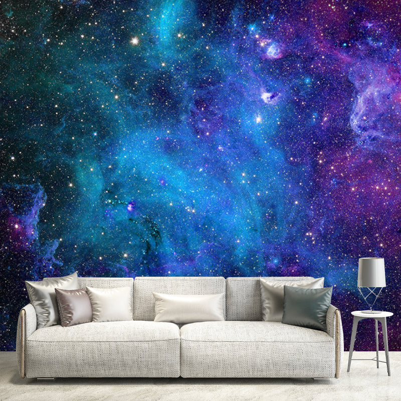 Moisture-Resistant Luminous Nebula Mural Custom-Printed Nordic Wall Covering for Ceiling Decoration Clearhalo 'Wall Decor' 'Wall Mural' 1112666