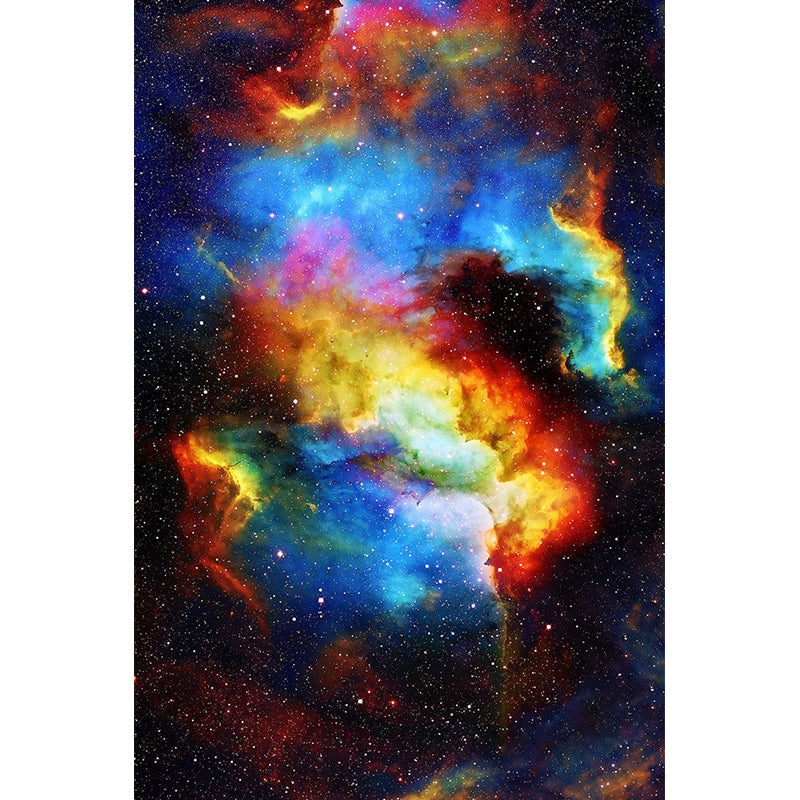 Whole Photo Nordic Wall Mural Decal for Ceiling Decoration with Nebula in Multi Color Clearhalo 'Wall Decor' 'Wall Mural' 1112712