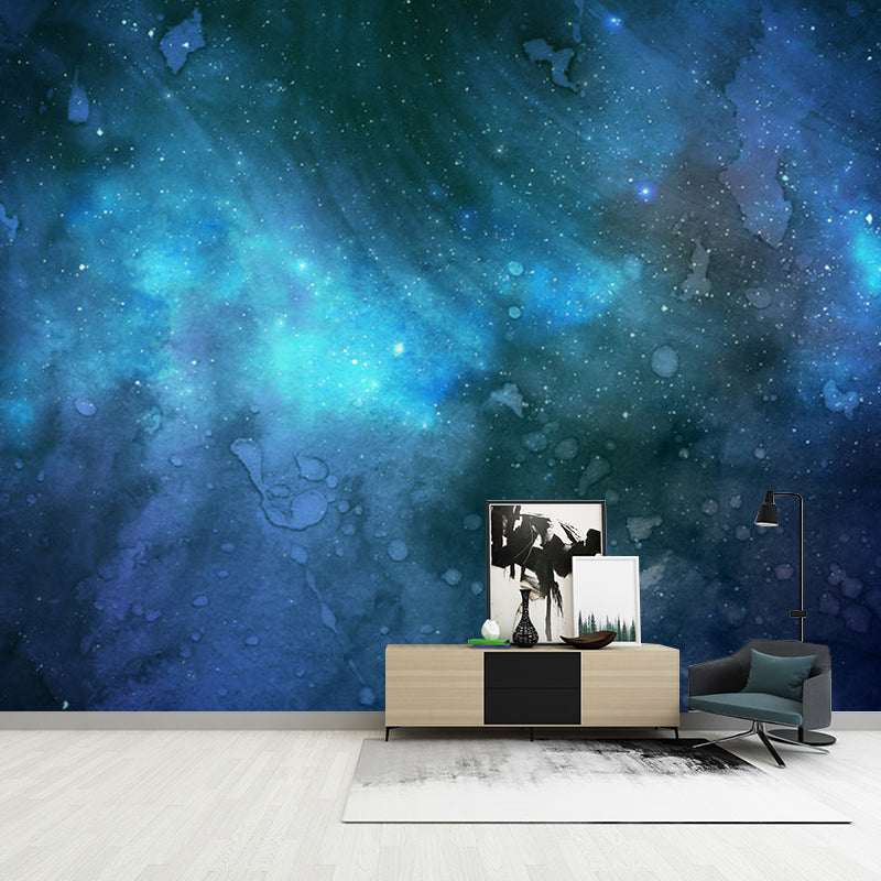 Decorative Nebula Wall Mural Decal Custom Size Nordic Wall Covering for Accent Wall Clearhalo 'Wall Decor' 'Wall Mural' 1112735