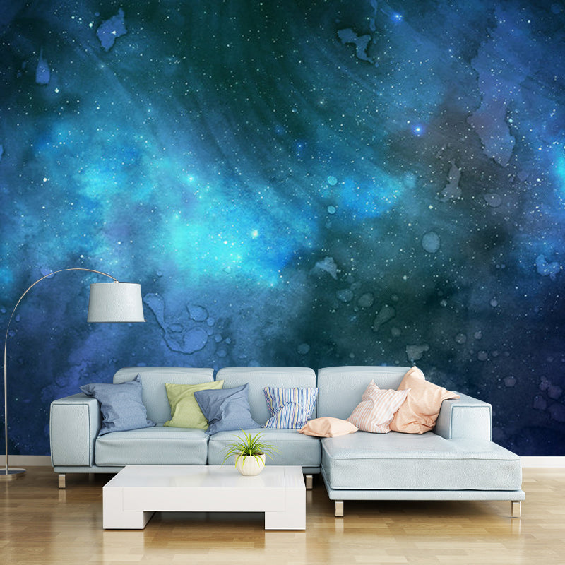 Decorative Nebula Wall Mural Decal Custom Size Nordic Wall Covering for Accent Wall Clearhalo 'Wall Decor' 'Wall Mural' 1112736