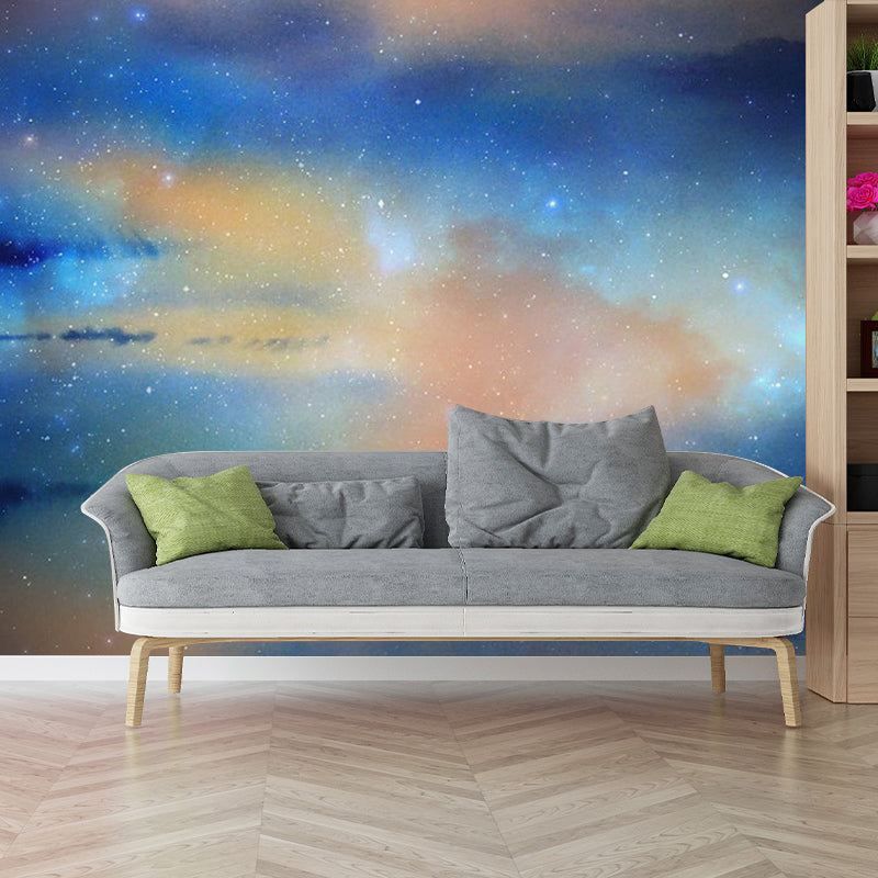 Starry Sky Wall Art for Home Decoration Minimalist Mural Wallpaper, Custom Size Available Clearhalo 'Wall Decor' 'Wall Mural' 1112740