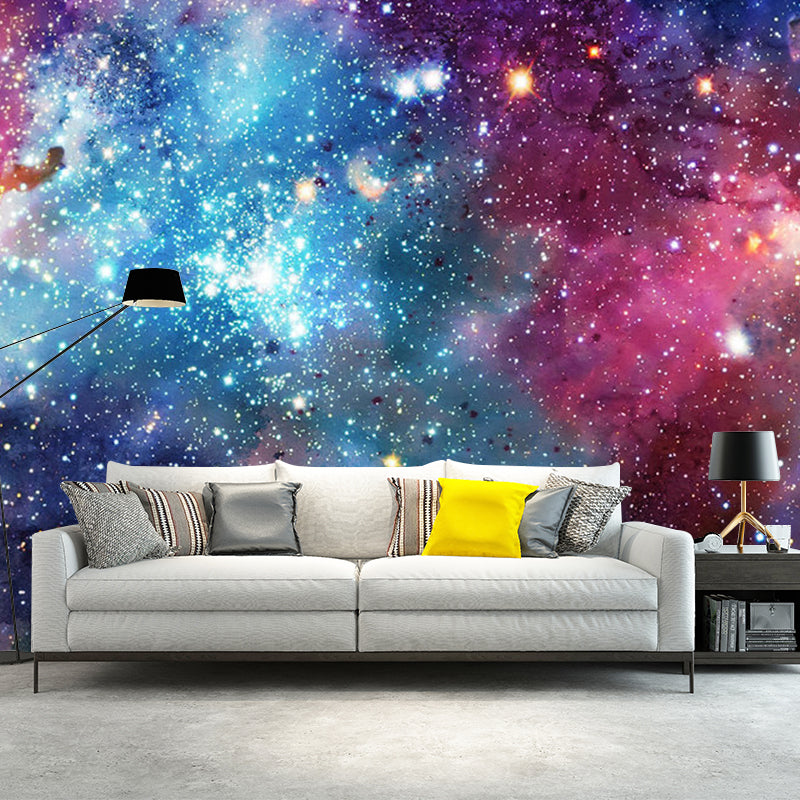 Galaxy Wall Mural Decal Moisture-Resistant Wall Covering for Living Room Decoration Clearhalo 'Wall Decor' 'Wall Mural' 1112780