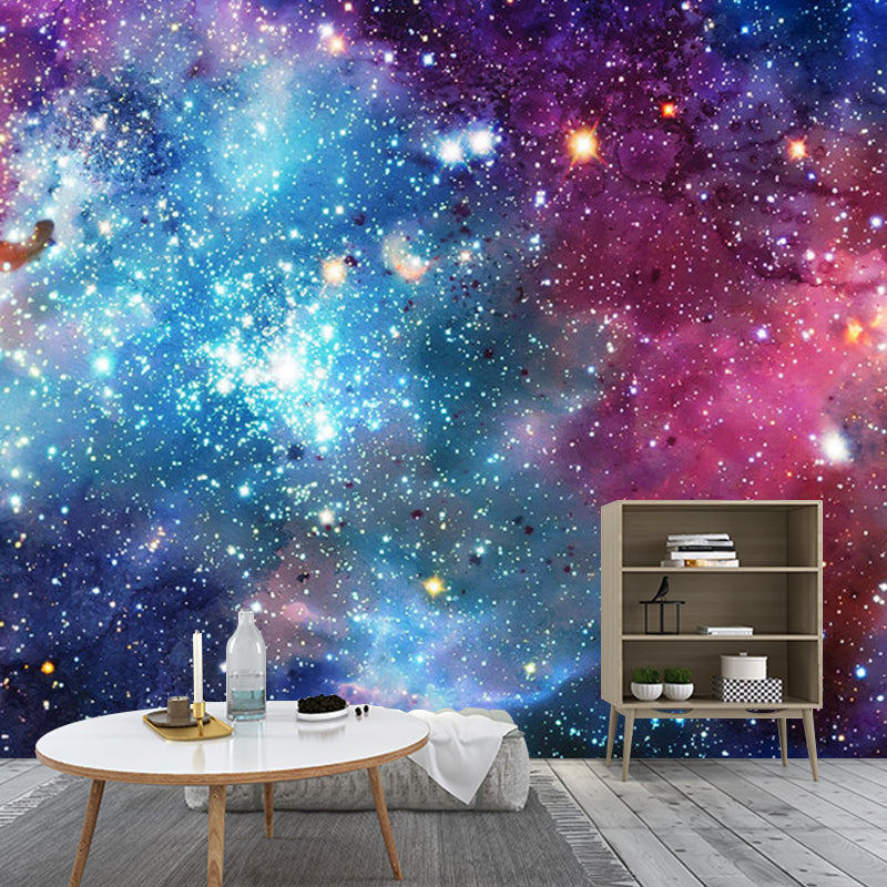 Galaxy Wall Mural Decal Moisture-Resistant Wall Covering for Living Room Decoration Clearhalo 'Wall Decor' 'Wall Mural' 1112781