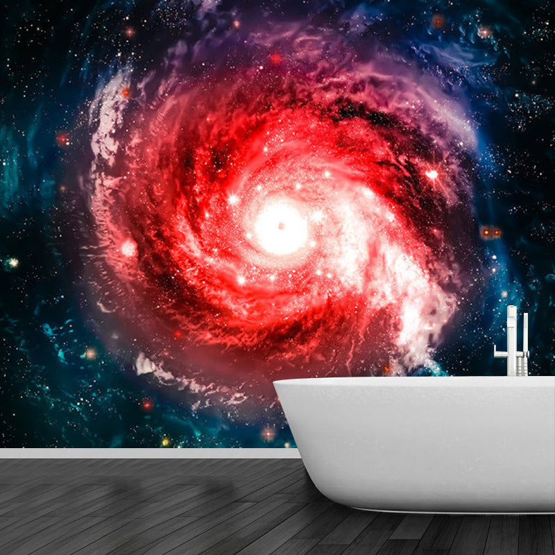 Photo Illuminant Nebula Mural Wallpaper Full Size Wall Art for Accent Wall, Personalized Size Available Red-Blue Clearhalo 'Wall Decor' 'Wall Mural' 1112784