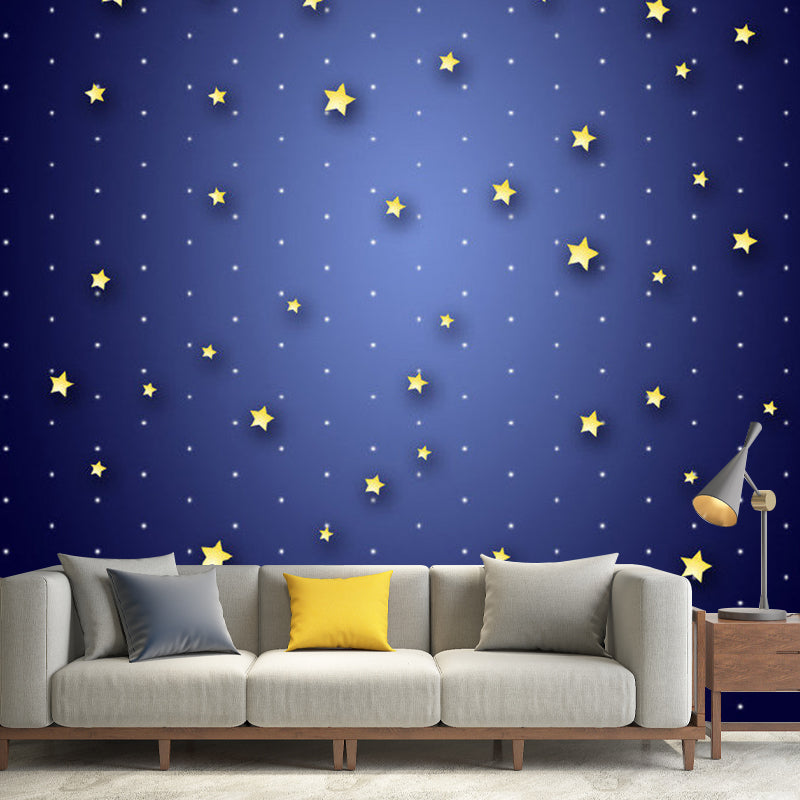 Whole Simple Wall Mural Decal in Purple Star and Polka Dot Wall Covering, Made to Measure Clearhalo 'Wall Decor' 'Wall Mural' 1112850