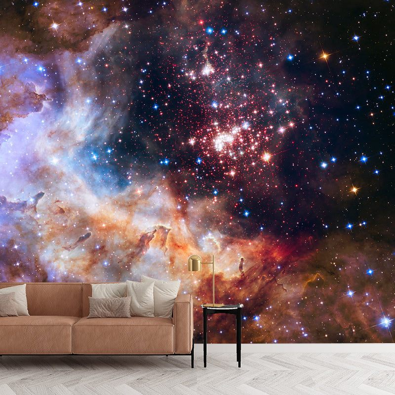 Iluminant Nebula Wall Mural Decal for Living Room Decor Natural Scenery Wall Art, Made to Measure Clearhalo 'Wall Decor' 'Wall Mural' 1114061