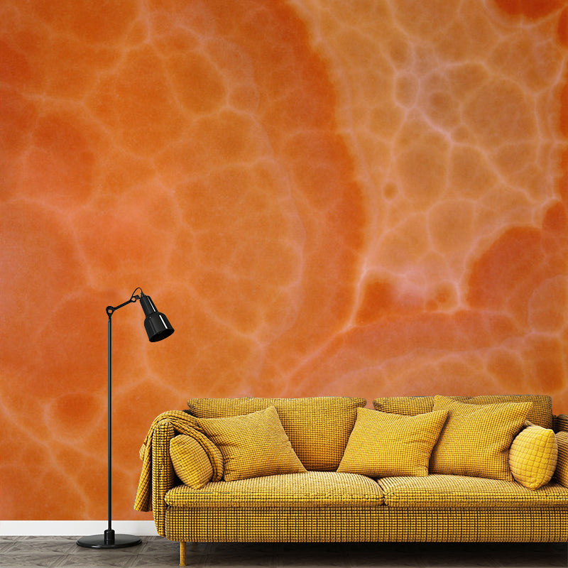 Orange Faux Finish Wall Mural Decal Stain-Resistant Wall Covering for Home Decoration Orange Clearhalo 'Wall Decor' 'Wall Mural' 1114224