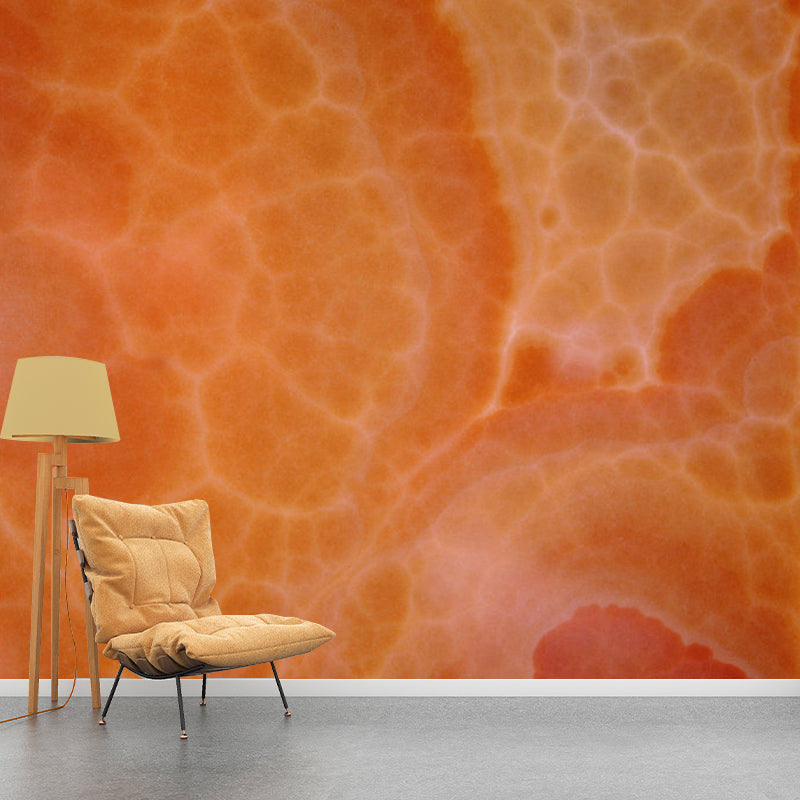 Orange Faux Finish Wall Mural Decal Stain-Resistant Wall Covering for Home Decoration Clearhalo 'Wall Decor' 'Wall Mural' 1114225