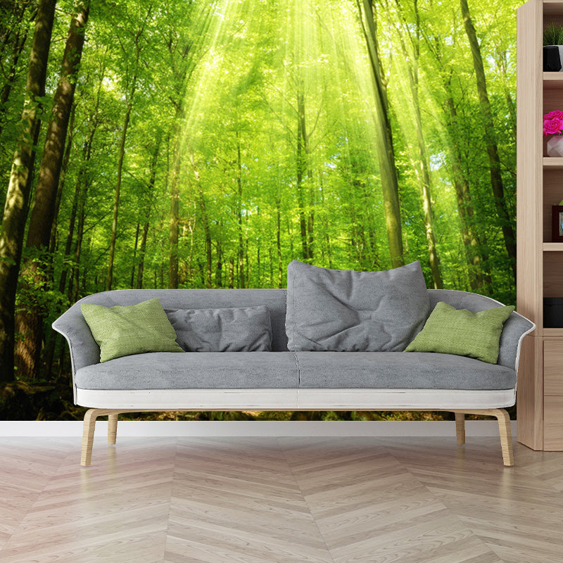 Waterproof Deep Jungle Mural Wallpaper Customized Size Modern Wall Covering for Home Decoration Clearhalo 'Wall Decor' 'Wall Mural' 1114316