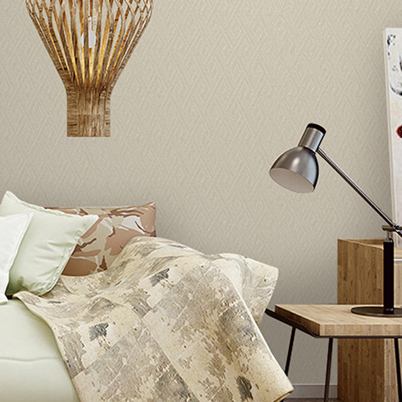 Color Block Wallpaper Roll in Neutral Color Non-Woven Material Wall Covering for Bedroom, 33' x 20.5