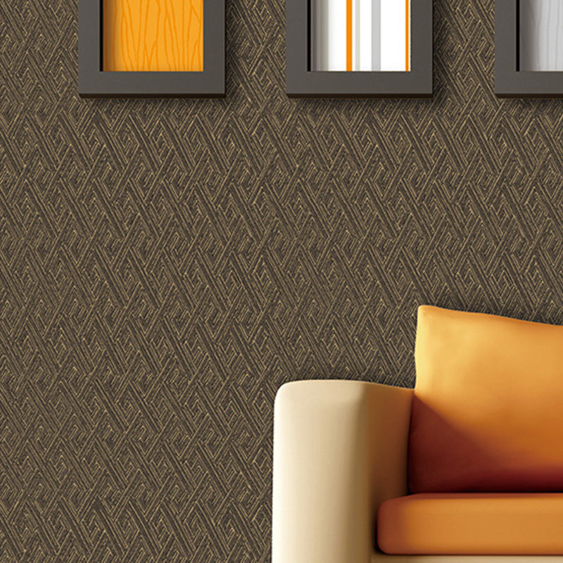 Color Block Wallpaper Roll in Neutral Color Non-Woven Material Wall Covering for Bedroom, 33' x 20.5