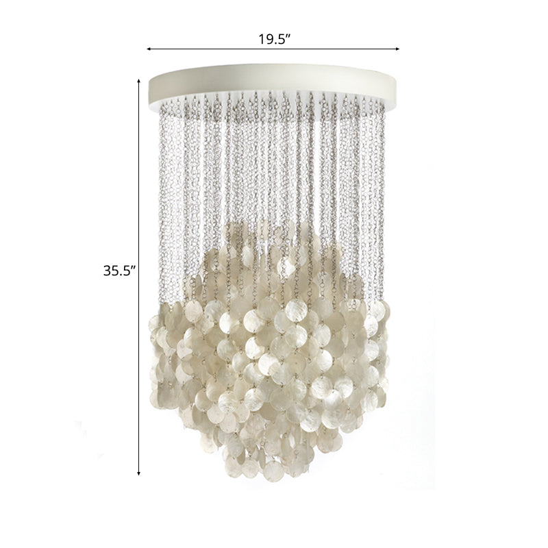 Wind Chime Chandelier Pendant Light Nordic Shell 19.5