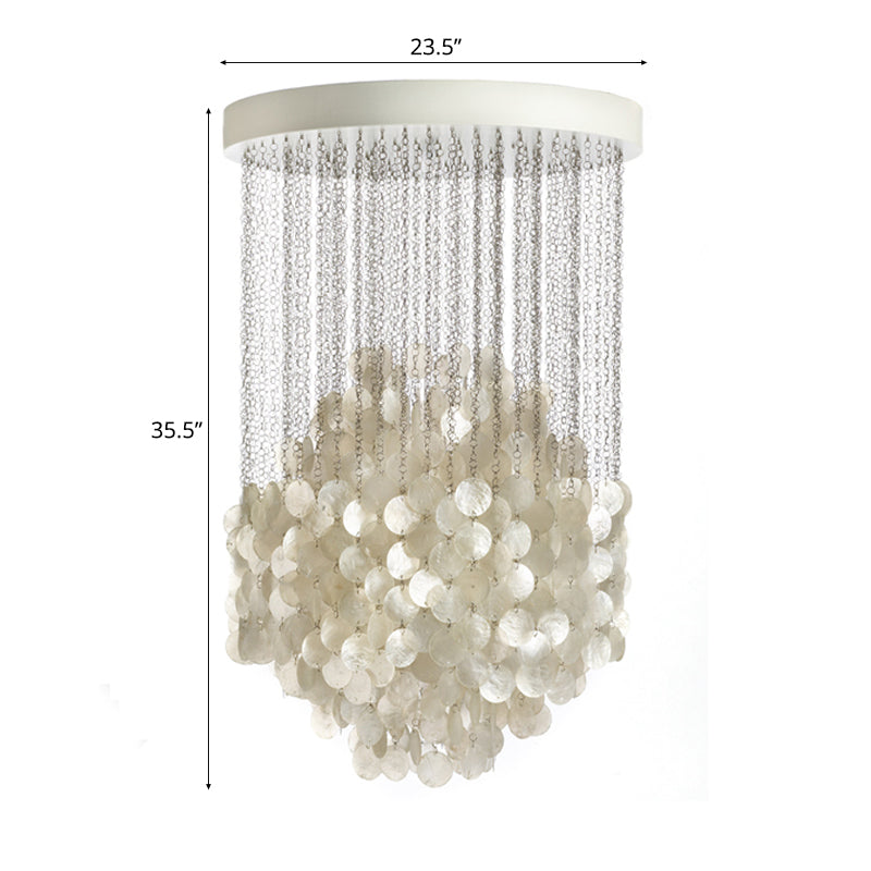 Wind Chime Chandelier Pendant Light Nordic Shell 19.5