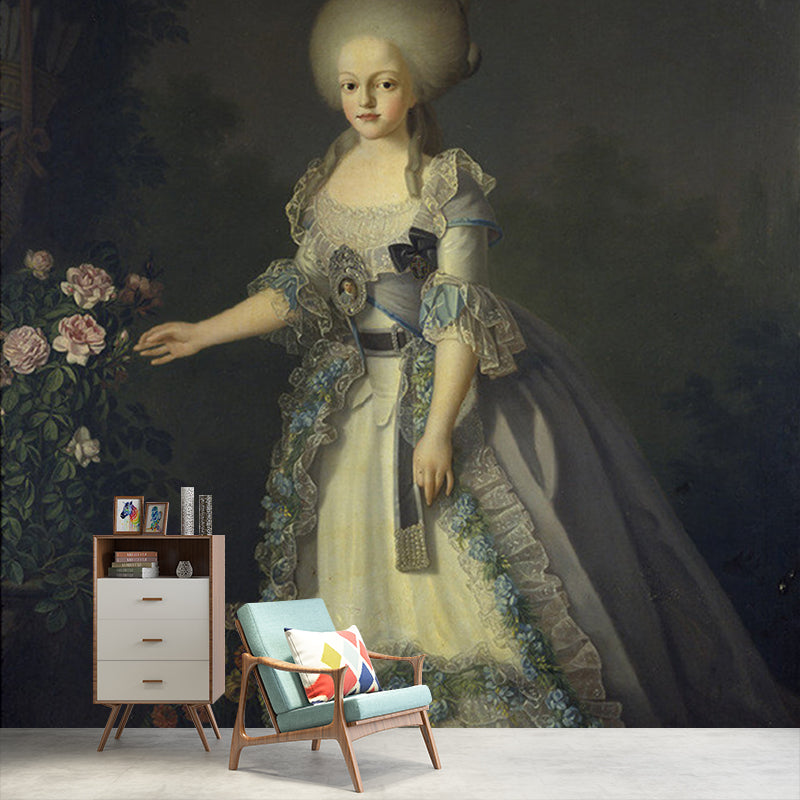 Non-Woven Stain Proof Mural Victorian Infanta Carlota Joaquina Painting Wall Decoration Clearhalo 'Wall Decor' 'Wall Mural' 1150724