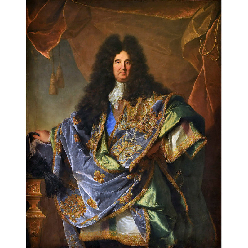 Retro Portrait of Louis XIV Murals for Living Room Decor Customized Wall Art in Brown Clearhalo 'Wall Decor' 'Wall Mural' 1150896