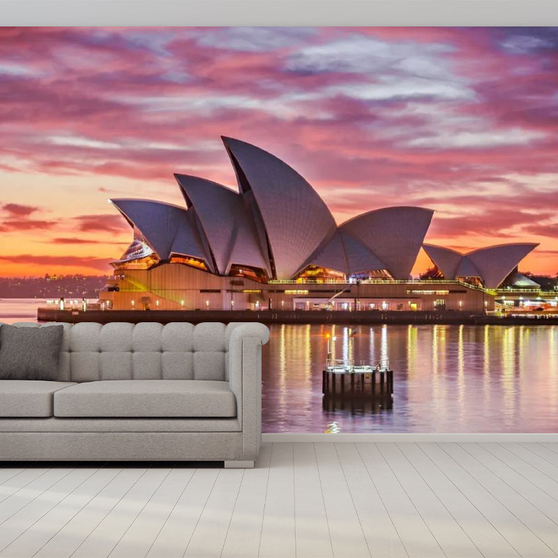 Water-Resistant Sydney Wall Mural Decal Custom Size Nordic Wall Covering for Guest Room Decor Clearhalo 'Wall Decor' 'Wall Mural' 1151657