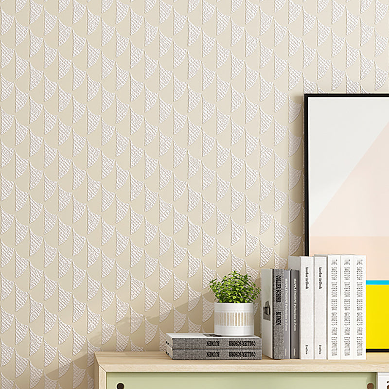 Minimalist Soft Color Non-Woven Wallpaper Semi-Gloss Mosaic Moisture Resistant Wall Decor Yellow Clearhalo 'Modern wall decor' 'Modern' 'Wallpaper' Wall Decor' 1170393